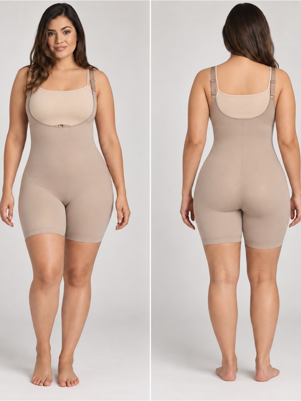 Curveez Sculpting Women's Full-Body Shapewear Short - Taupe